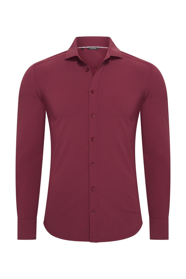 Burgundy glans blouse