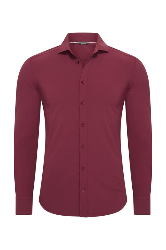 Burgundy glans blouse