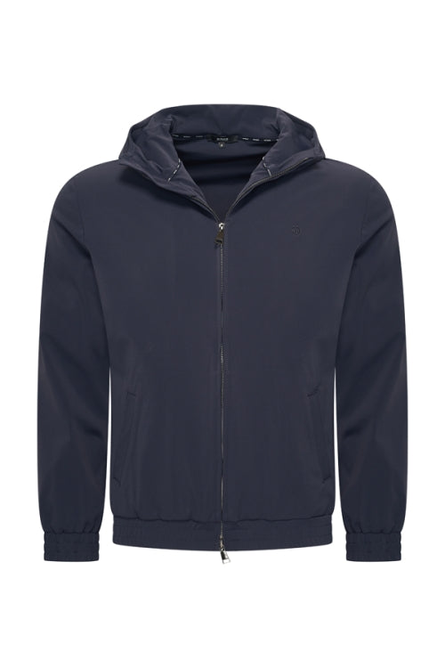 Navy travel hooded jacket