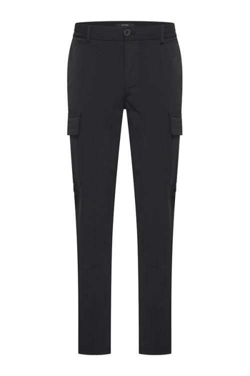 Black travel straight cargo pantalon