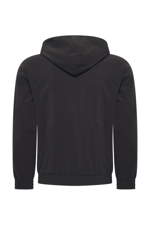 Black travel hooded jacket