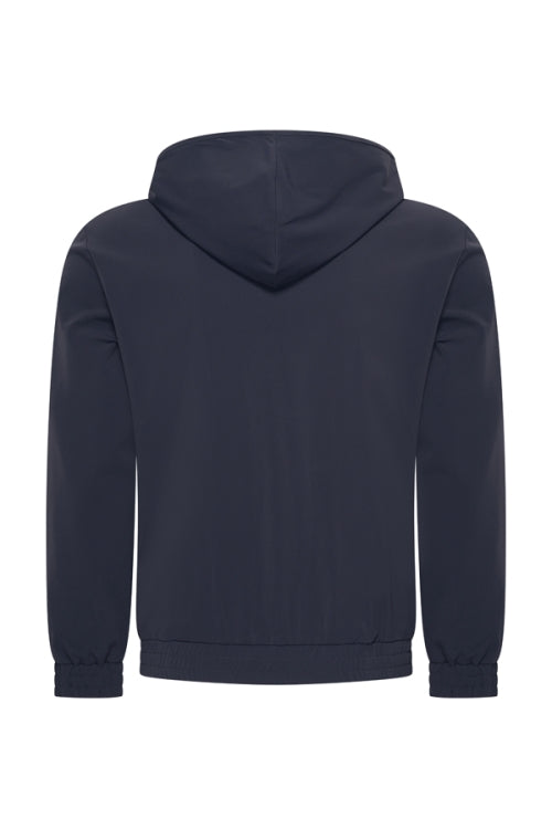 Navy travel hooded jacket