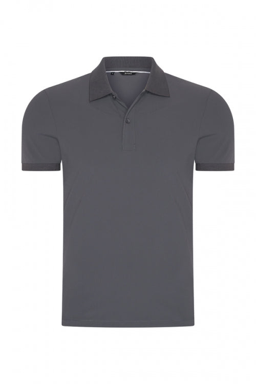 Dark grey glans polo