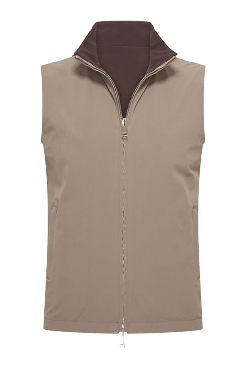 Falcon & espresso re-versible gilet