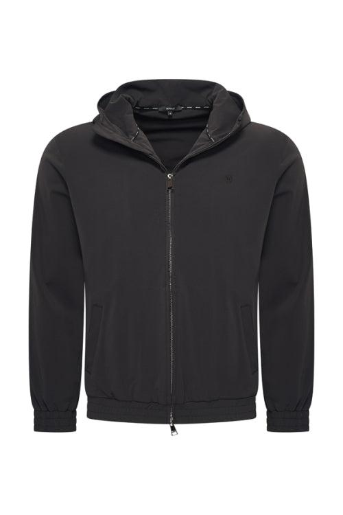 Black travel hooded jacket
