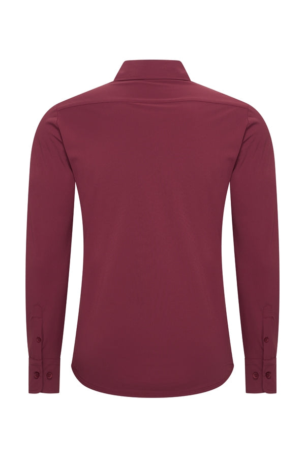 Burgundy glans blouse