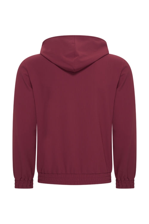 Burgundy travel hooded jacket