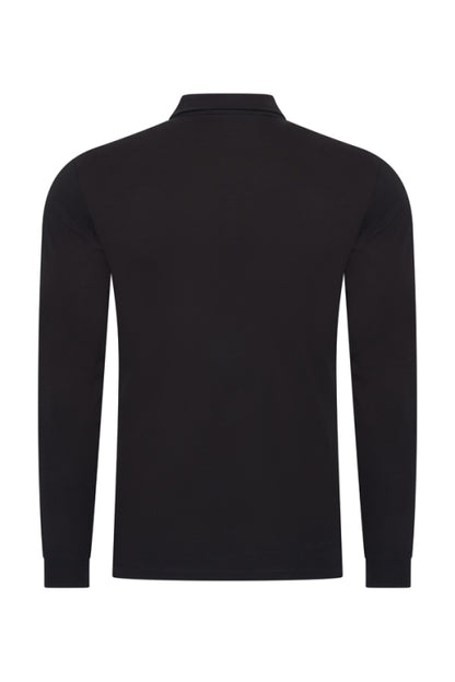 Black shiny polo Longsleeve