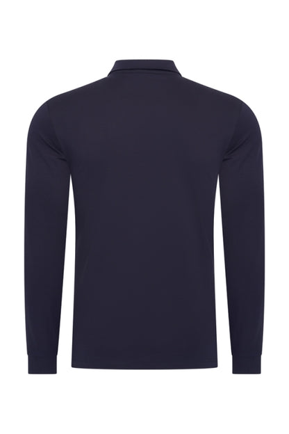 Navy shiny polo Longsleeve