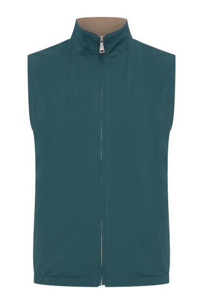 Teal Blue & Falcon re-versible gilet
