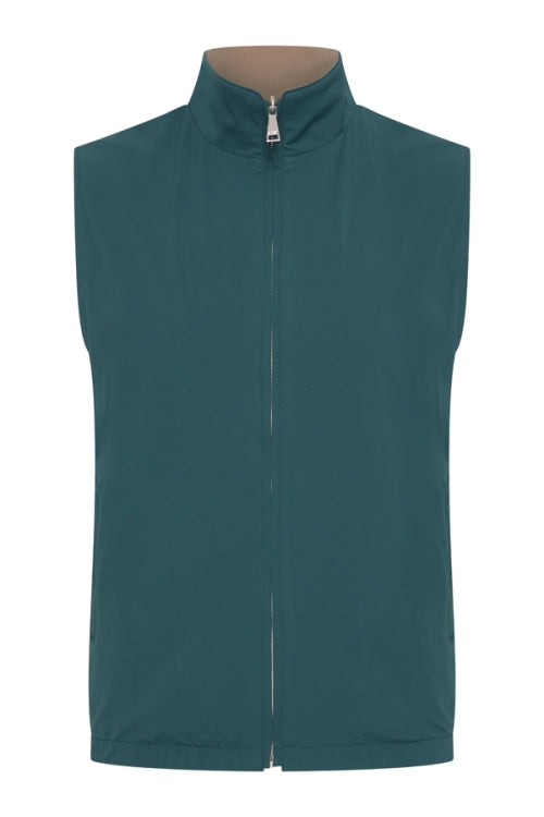 Teal Blue & Falcon re-versible gilet