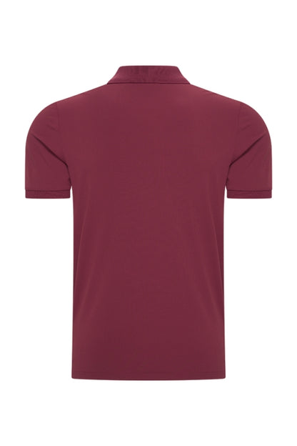 Burgundy glans polo