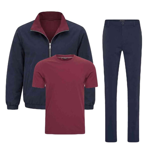 Navy & Burgundy bundle - jacket