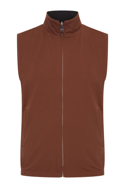 Brown stone & black re-versible gilet