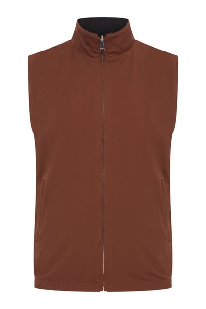 Brown stone & black re-versible gilet
