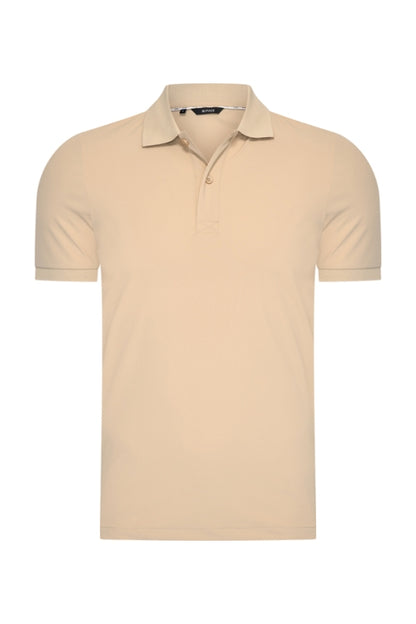 Beige shiny polo