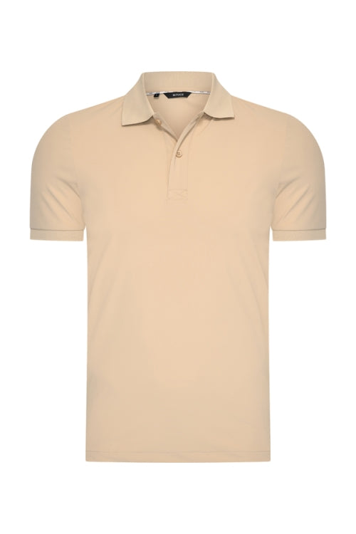 Beige shiny polo