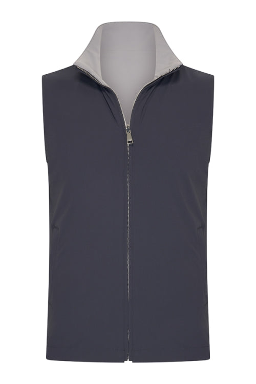 Elephant grey& Dark grey re-versible gilet
