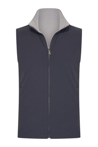 Elephant grey& Dark grey re-versible gilet
