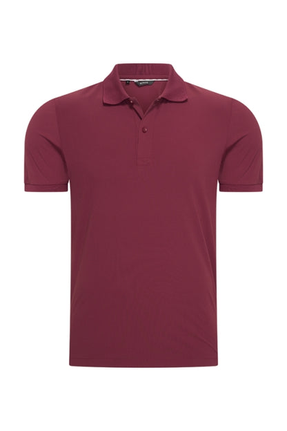 Burgundy glans polo