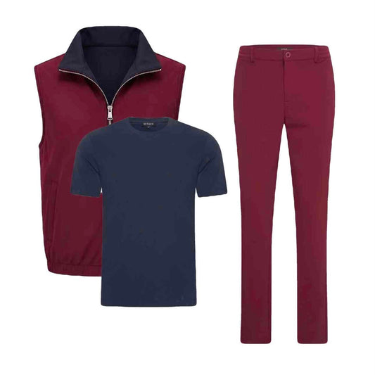 Burgundy & navy bundle