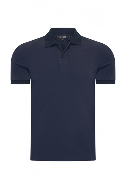 Navy shiny polo