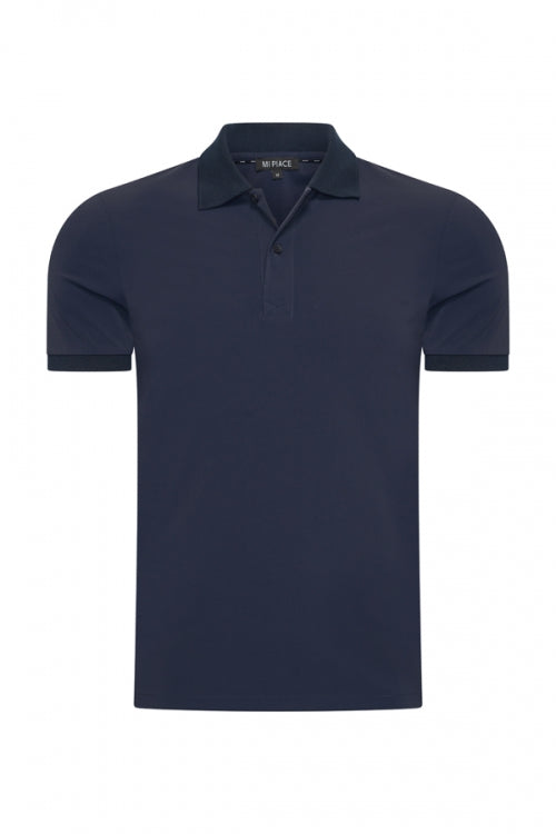 Navy shiny polo