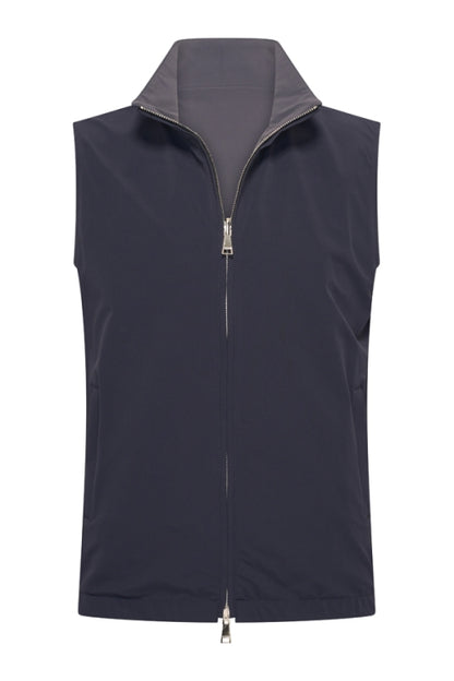 Navy & dark grey re-versible gilet