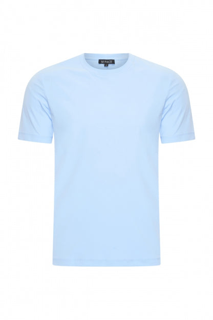 Light blue shiny T-shirt