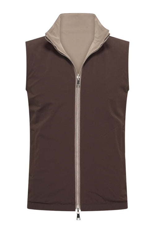 Falcon & espresso re-versible gilet