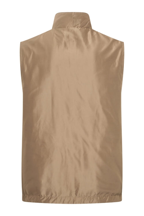 Taupe & elephant grey re-versible gilet