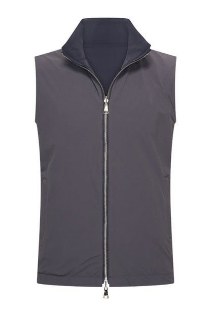 Navy & dark grey re-versible gilet