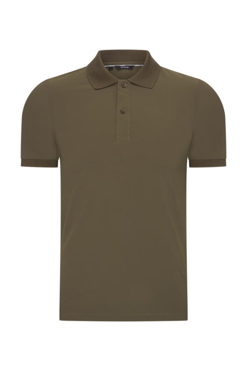 Olive shiny polo