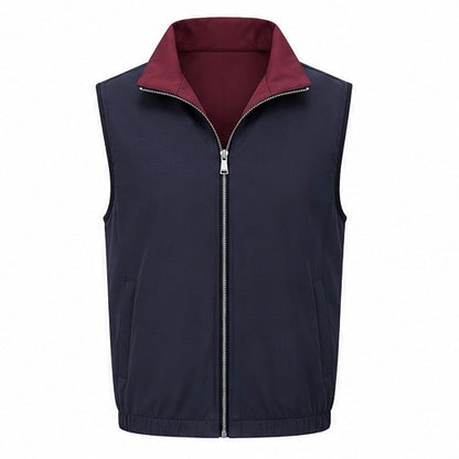 Navy & Burgundy re-versible gilet