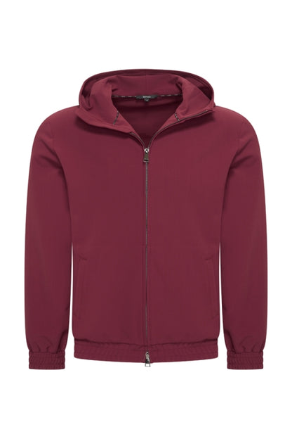 Burgundy travel hooded jacket