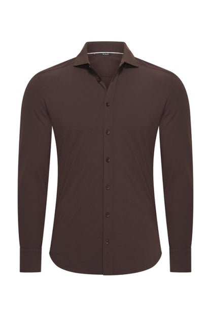 Espresso shiny blouse