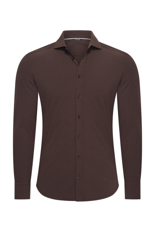 Espresso shiny blouse