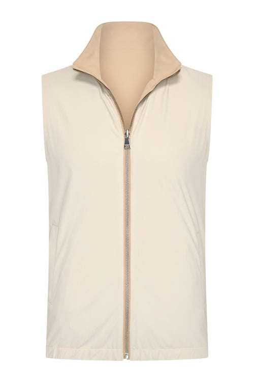 Beige & kit re-versible gilet