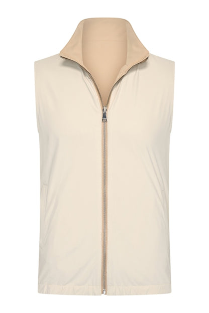 Beige & kit re-versible gilet