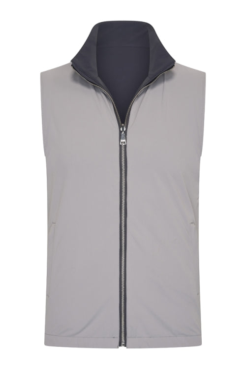 Elephant grey& Dark grey re-versible gilet
