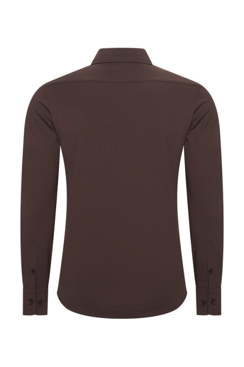 Espresso shiny blouse