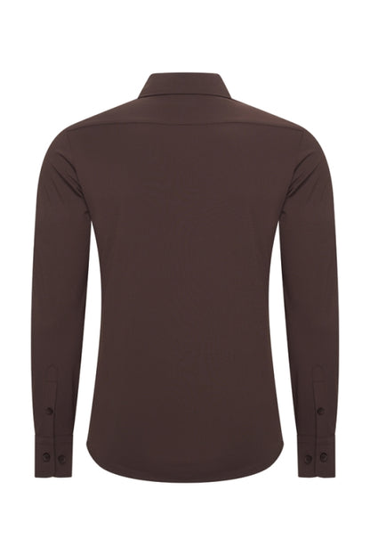 Espresso shiny blouse