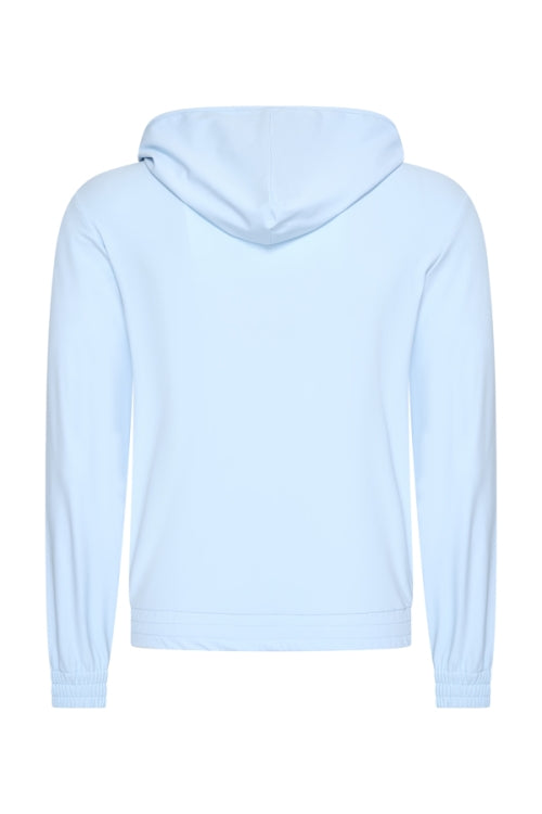 Light blue hooded jacket