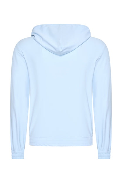 Light blue hooded jacket