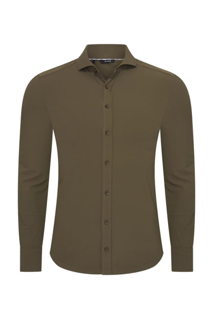 Olive shiny blouse