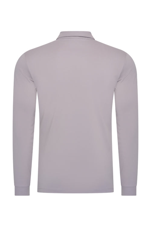 Elephant grey shiny polo Longsleeve