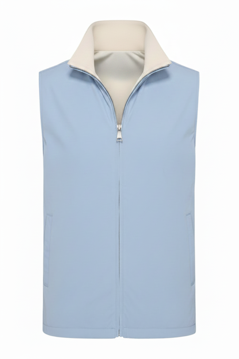 Light blue & kit gilet - zonder lusje