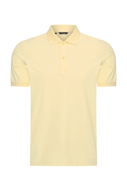 Pastel yellow shiny polo