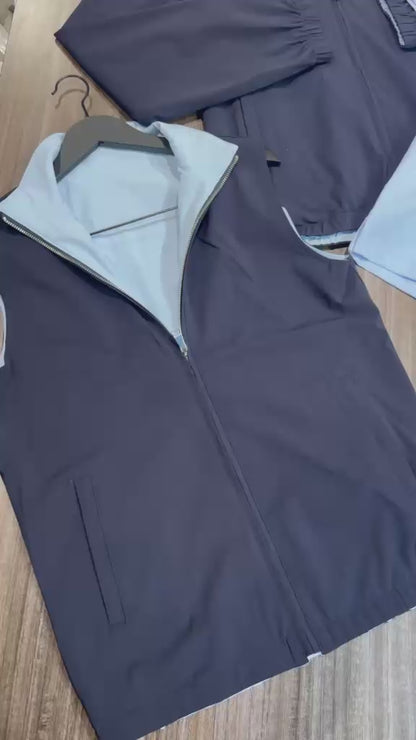 Lot Réversible Marine / Bleu clair